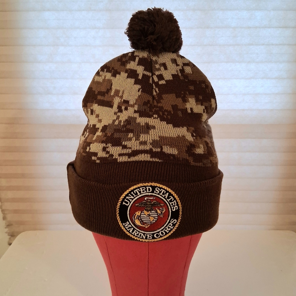 United States Marine Corps Brown Digital Camo Beanie Hat